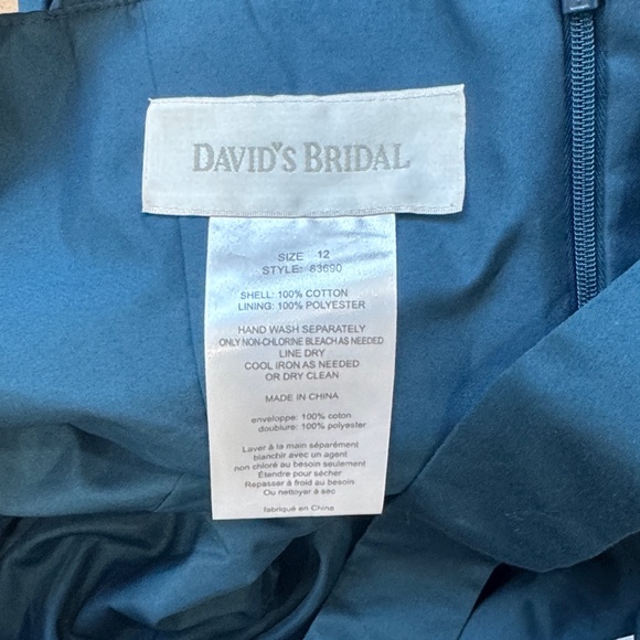 David's Bridal Halter Dress Style 83690 Size 12 - Picture 3 of 8